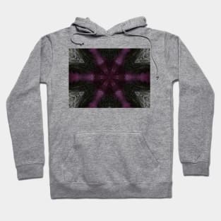 Deep Pink Star with Black Snowflake Hoodie